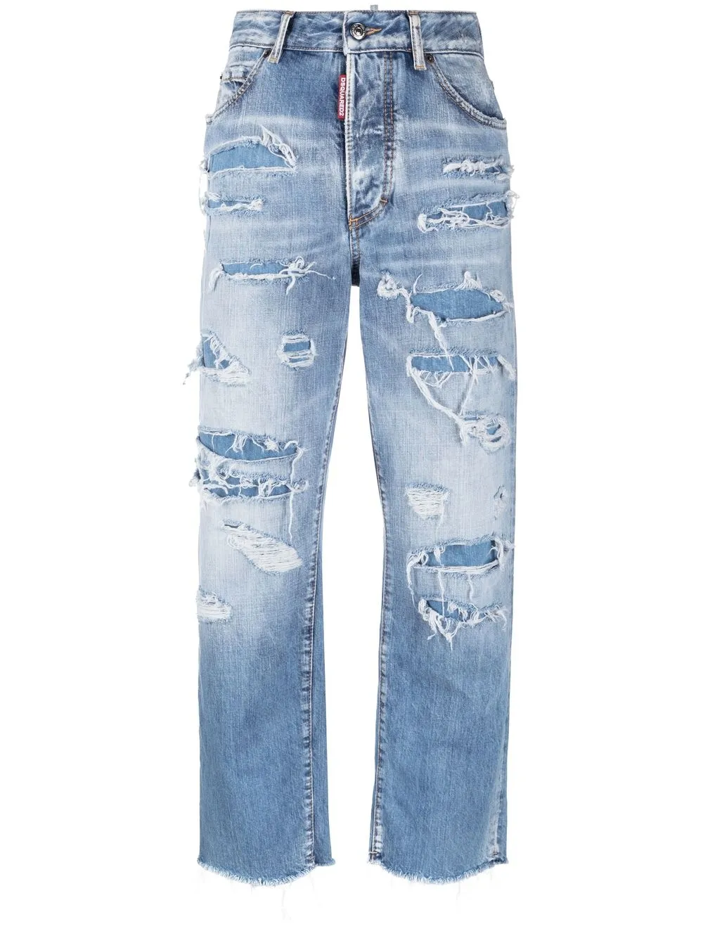 Donna Dsquared2 Distressed Cropped Jeans 3 Donna Dsquared2 Distressed Cropped Jeans