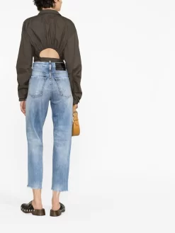 Donna Dsquared2 Distressed Cropped Jeans 11 Donna Dsquared2 Distressed Cropped Jeans -Femminile Moda Negozio 19671989 44068587 1000