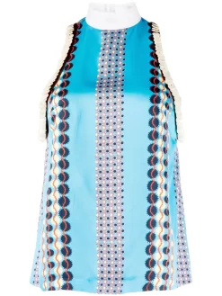 Donna Wales Bonner Top Smanicato Con Stampa