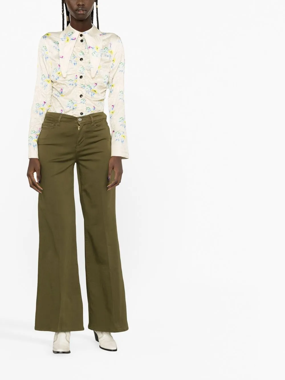 Donna FRAME Jeans A Gamba Ampia Le Pixie Palazzo 4 Donna FRAME Jeans A Gamba Ampia Le Pixie Palazzo - immagine 2