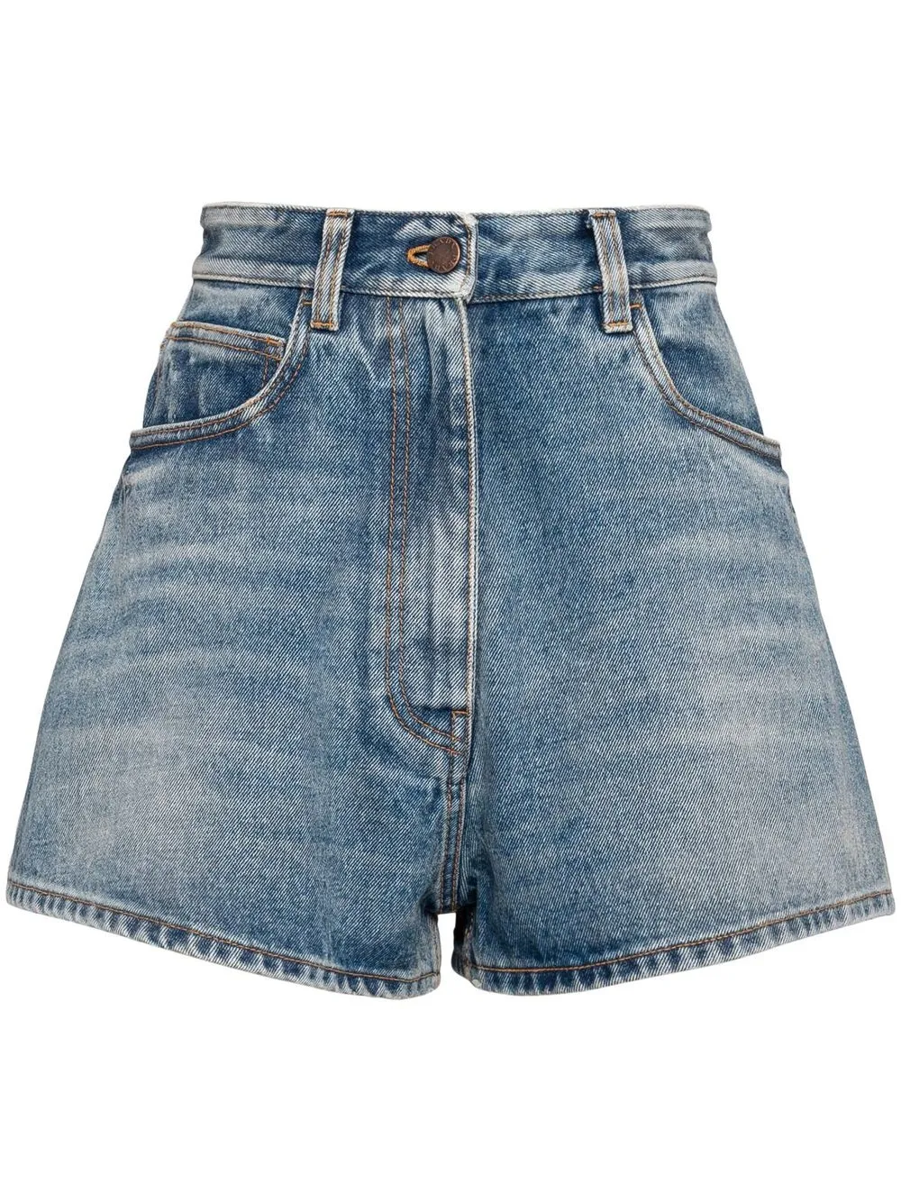 Donna Prada Shorts Denim A Vita Alta 3 Donna Prada Shorts Denim A Vita Alta