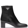 Donna Prada Stivaletti Con Placca Logo