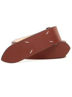 Donna Maison Margiela Four-stitch Logo Leather Belt