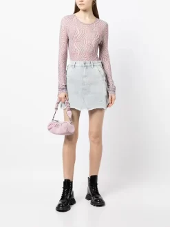 Donna Musium Div. Gonna Denim Con Frange -Femminile Moda Negozio 19803595 44438002 1000