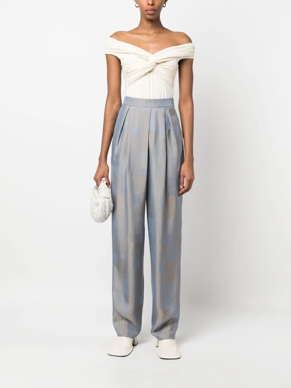 Donna Giorgio Armani Pantaloni A Palazzo Con Stampa Patchwork 4 Donna Giorgio Armani Pantaloni A Palazzo Con Stampa Patchwork - immagine 2