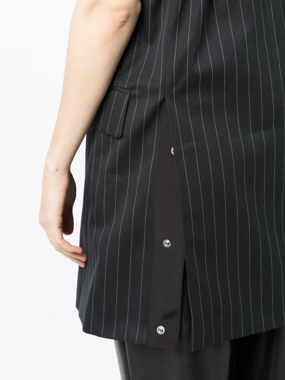 Donna Sacai Abito Corto Gessato In Stile Corsetto 7 Donna Sacai Abito Corto Gessato In Stile Corsetto - immagine 5