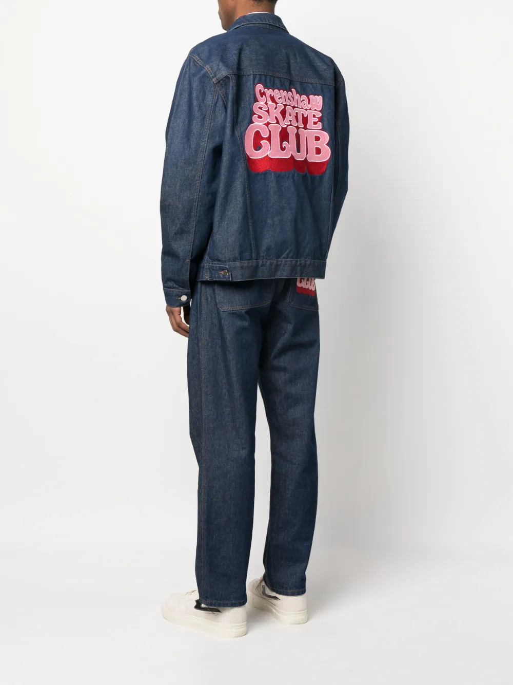 Donna CRENSHAW SKATE CLUB Giacca Denim Con Logo SF Ricamato CSC X Browns 4 Donna CRENSHAW SKATE CLUB Giacca Denim Con Logo SF Ricamato CSC X Browns - immagine 2