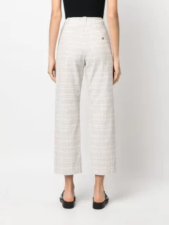 Donna Alysi Pantaloni Crop A Quadri -Femminile Moda Negozio 19840493 44849734 1000