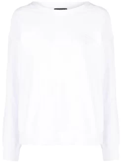 Donna Emporio Armani Felpa Con Ricamo