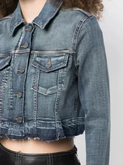 Donna GANNI Giacca Denim Crop -Femminile Moda Negozio 19886765 44786732 1000