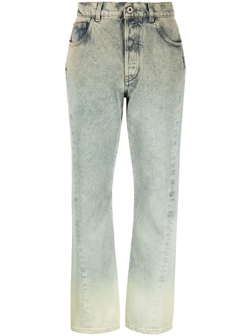 Donna Off-White Jeans Dritti Con Effetto Schiarito 3 Donna Off-White Jeans Dritti Con Effetto Schiarito