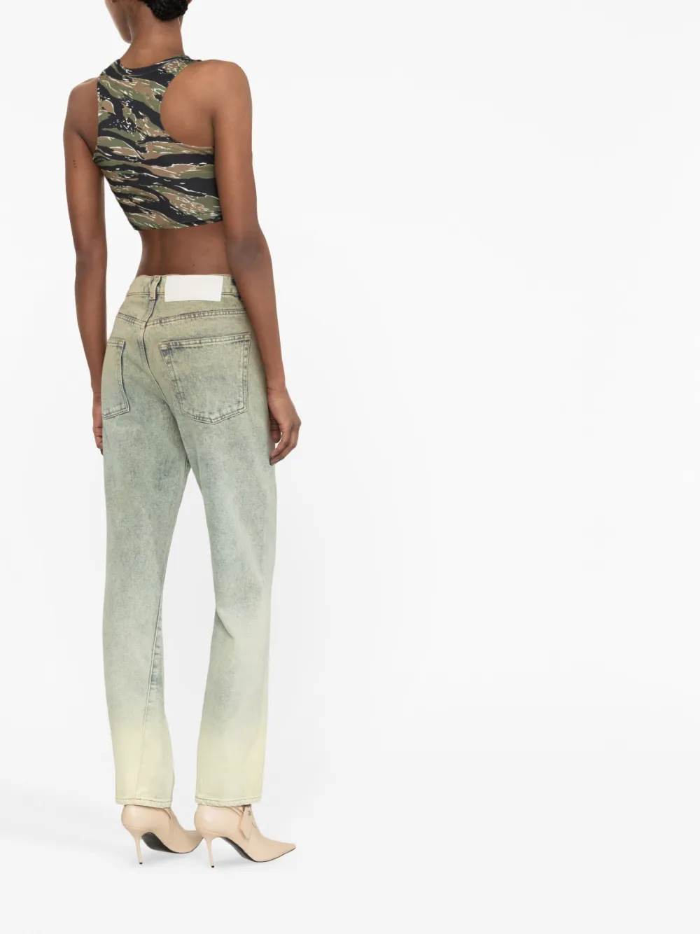 Donna Off-White Jeans Dritti Con Effetto Schiarito 5 Donna Off-White Jeans Dritti Con Effetto Schiarito - immagine 3
