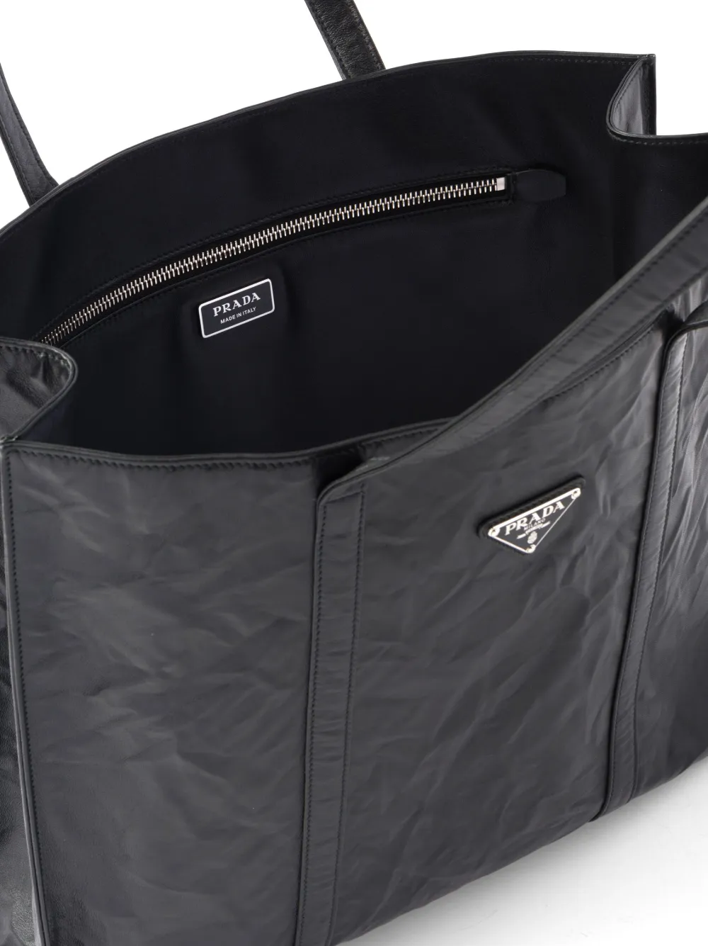 Donna Prada Borsa Tote Grande In Pelle 8 Donna Prada Borsa Tote Grande In Pelle - immagine 6