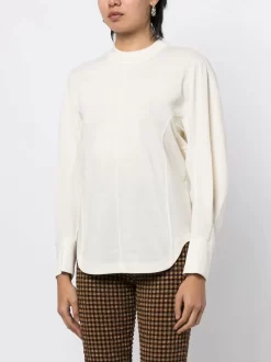 Donna Mame Kurogouchi Top A Maniche Lunghe -Femminile Moda Negozio 19933417 44860759 1000