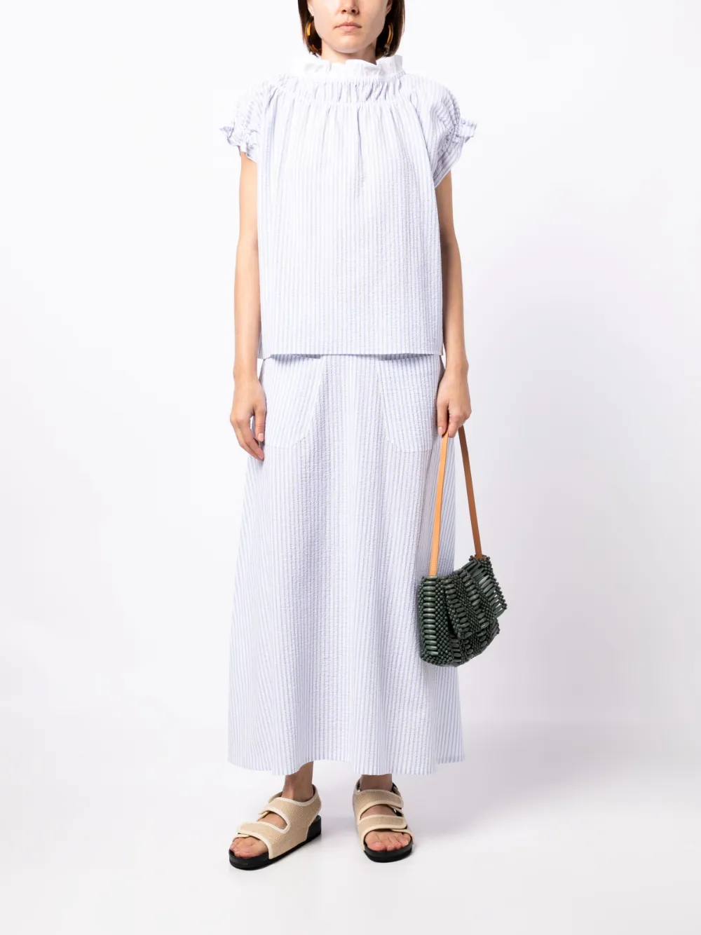 Donna Atlantique Ascoli Gonna Midi A Righe 4 Donna Atlantique Ascoli Gonna Midi A Righe - immagine 2