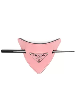 Donna Prada Fermaglio Con Placca Logo