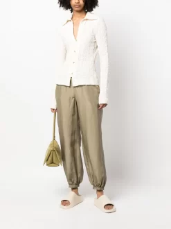 Donna Semicouture Pantaloni Crop Con Vita Elasticizzata 8 Donna Semicouture Pantaloni Crop Con Vita Elasticizzata -Femminile Moda Negozio 19980659 44952525 1000