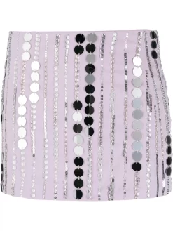 Donna Amen Minigonna Con Paillettes