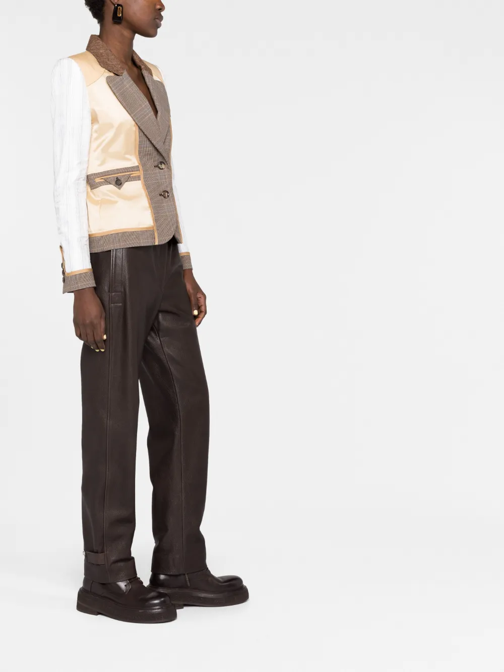 Donna Moschino Blazer Monopetto Con Design Patchwork 8 Donna Moschino Blazer Monopetto Con Design Patchwork - immagine 6