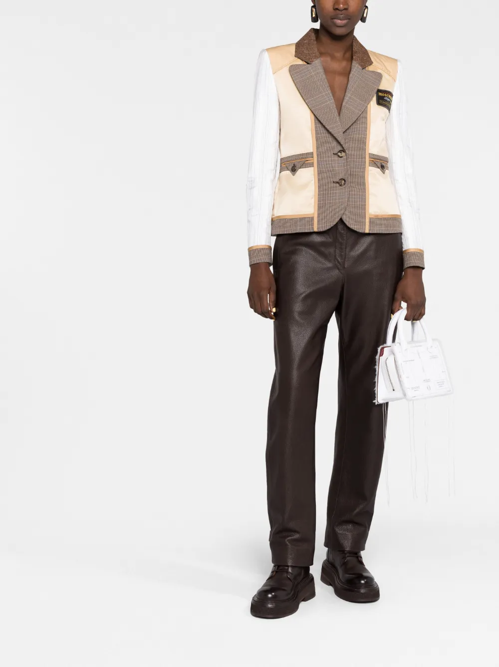 Donna Moschino Blazer Monopetto Con Design Patchwork 4 Donna Moschino Blazer Monopetto Con Design Patchwork - immagine 2