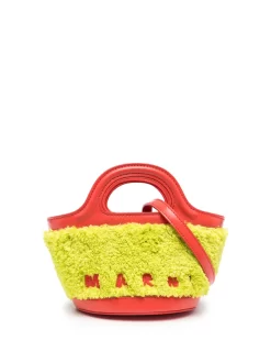 Donna Marni Borsa Tote Con Logo Goffrato