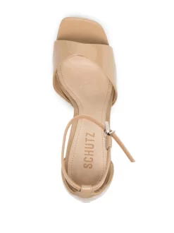 Donna Schutz Platform 170mm Leather Sandals -Femminile Moda Negozio 20039383 50805910 1000