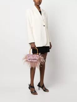 Donna La Milanesa Borsa Tote Polignano Con Bordo In Piume 8 Donna La Milanesa Borsa Tote Polignano Con Bordo In Piume -Femminile Moda Negozio 20047178 45220177 1000