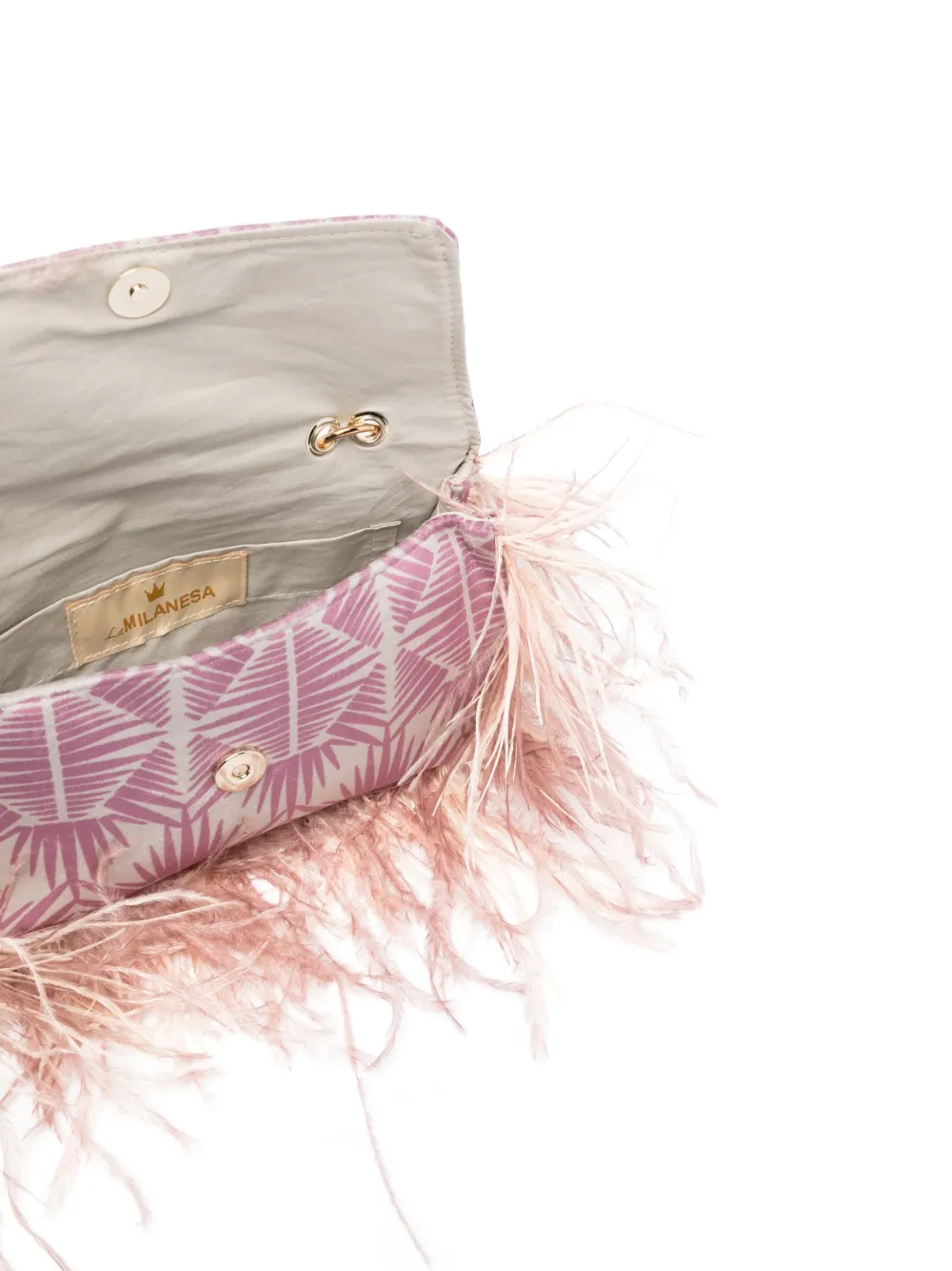 Donna La Milanesa Borsa Tote Polignano Con Bordo In Piume 7 Donna La Milanesa Borsa Tote Polignano Con Bordo In Piume - immagine 5