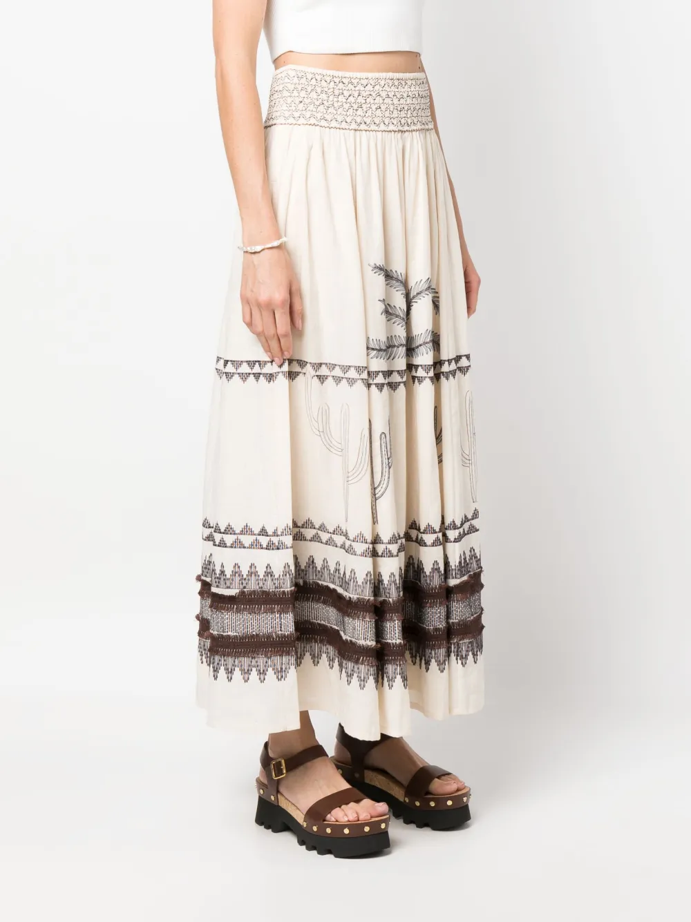 Donna Emporio Sirenuse Camicia Svasata Con Cuciture Decorative 5 Donna Emporio Sirenuse Camicia Svasata Con Cuciture Decorative - immagine 3