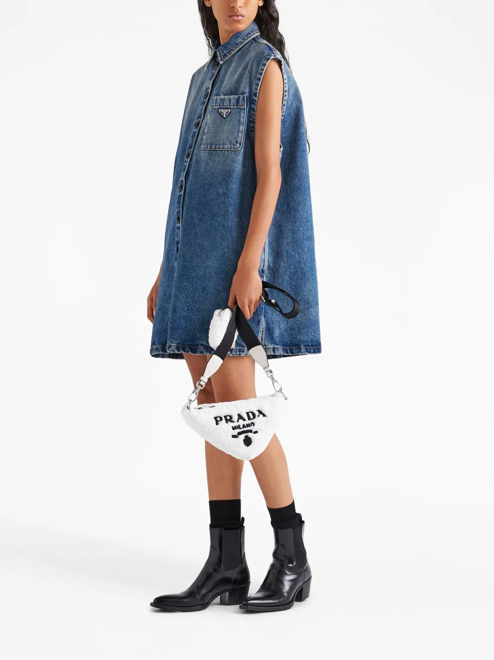 Donna Prada Borsa A Spalla Triangle 4 Donna Prada Borsa A Spalla Triangle - immagine 2