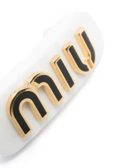 Donna Miu Miu Fermaglio Con Logo -Femminile Moda Negozio 20127910 50164039 1000