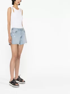 Donna FRAME Shorts Denim Le Brigette -Femminile Moda Negozio 20149912 50131809 1000