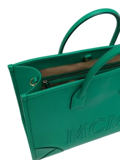 Donna MCM Borsa Tote Munchen Con Logo Goffrato -Femminile Moda Negozio 20162061 50473924 1000