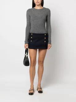 Donna Nº21 Button-detail Virgin Wool-blend Miniskirt -Femminile Moda Negozio 20167195 50802318 1000