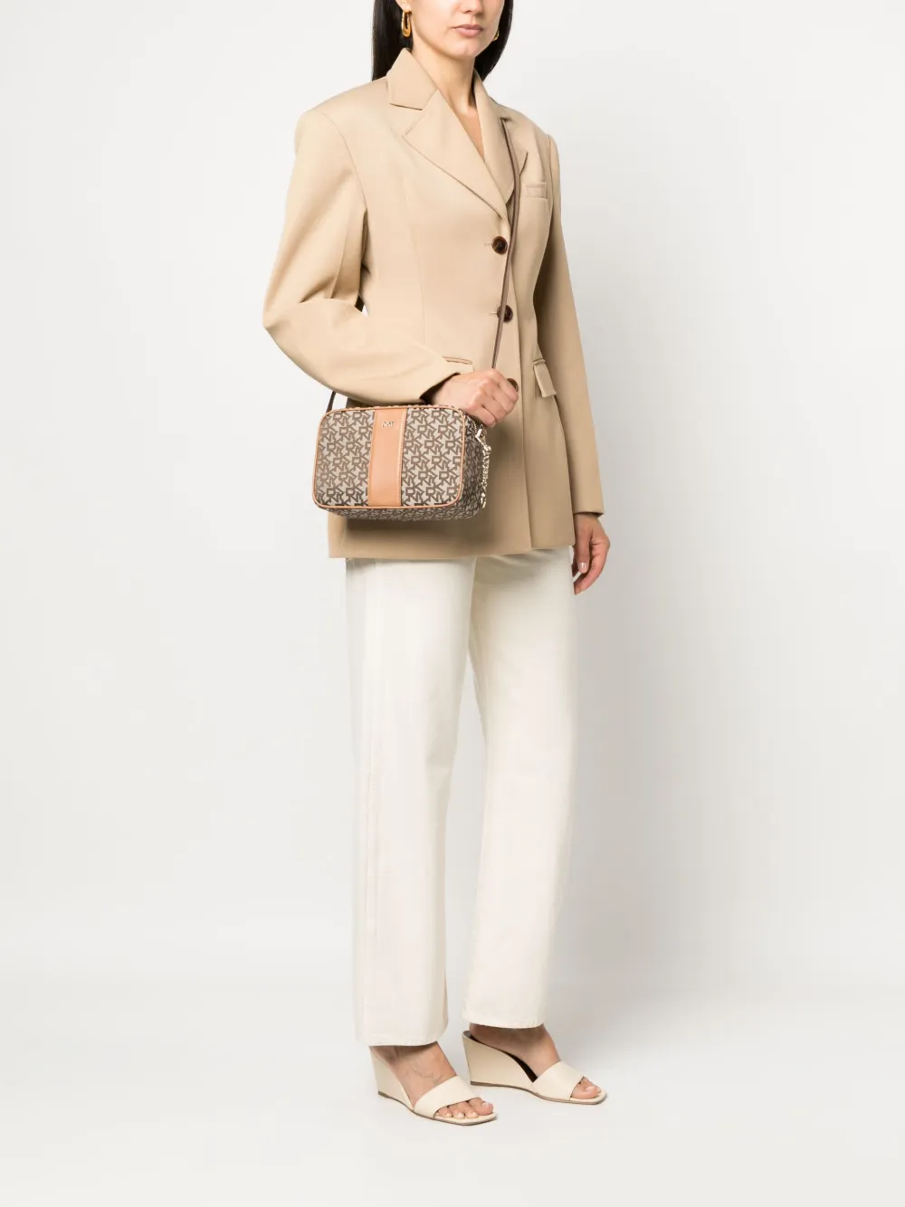 Donna DKNY Borsa A Tracolla Con Motivo Monogramma 4 Donna DKNY Borsa A Tracolla Con Motivo Monogramma - immagine 2