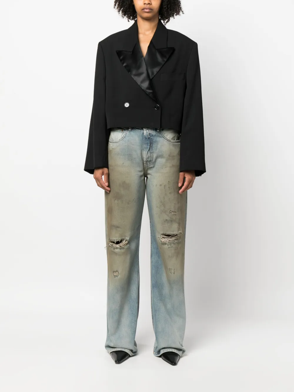 Donna Acne Studios Jeans A Gamba Ampia 4 Donna Acne Studios Jeans A Gamba Ampia - immagine 2