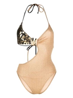 Donna Moschino Costume Intero Con Placca Logo