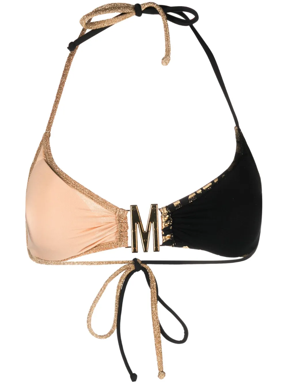 Donna Moschino Top Bikini Con Placca Logo 4 Donna Moschino Top Bikini Con Placca Logo - immagine 2