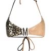 Donna Moschino Top Bikini Con Placca Logo