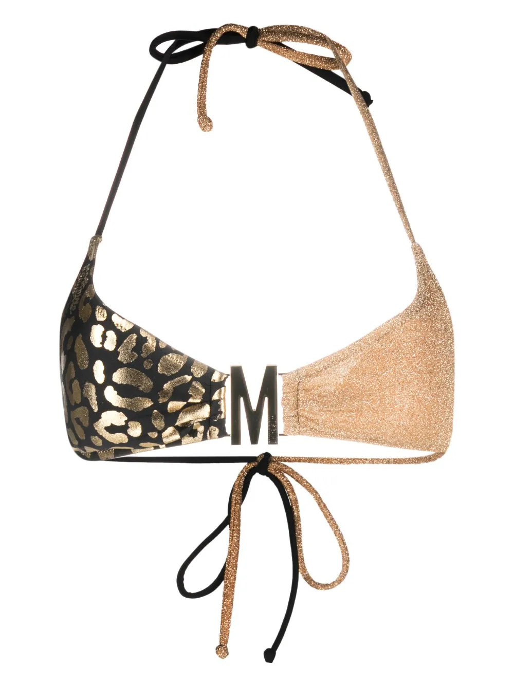 Donna Moschino Top Bikini Con Placca Logo 3 Donna Moschino Top Bikini Con Placca Logo