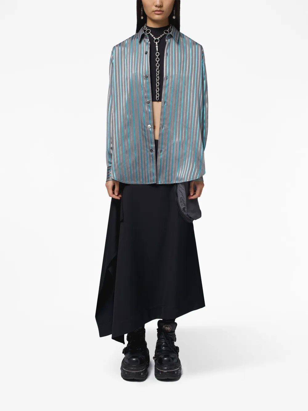 Donna A BETTER MISTAKE Camicia A Righe Lazy Raver 4 Donna A BETTER MISTAKE Camicia A Righe Lazy Raver - immagine 2