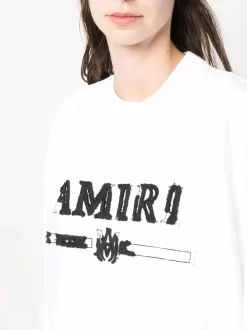 Donna AMIRI Felpa Con Applicazione Logo -Femminile Moda Negozio 20237885 50277611 1000