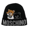 Donna Moschino Teddy Bear-motif Wool Beanie -Femminile Moda Negozio 20242301 50797930 1000