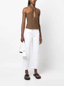 Donna Studio Nicholson Pantaloni Dritti A Vita Media -Femminile Moda Negozio 20274531 50341508 1000