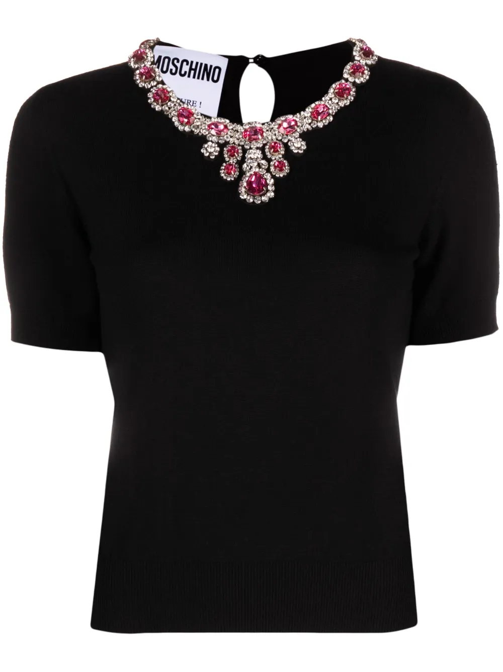 Donna Moschino Top Con Decorazione Di Cristalli 3 Donna Moschino Top Con Decorazione Di Cristalli