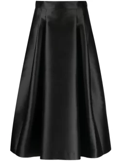 Donna Alberta Ferretti Gonna Midi Con Pieghe