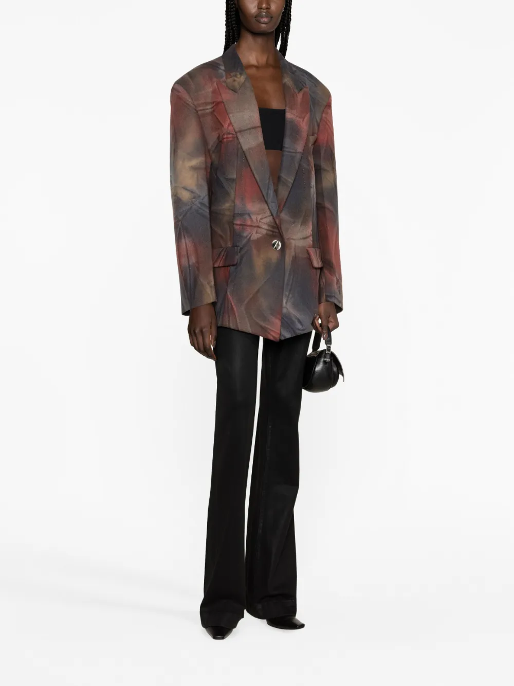 Donna The Attico Blazer Oversize Glen Con Fantasia Tie-dye 6 Donna The Attico Blazer Oversize Glen Con Fantasia Tie-dye - immagine 4