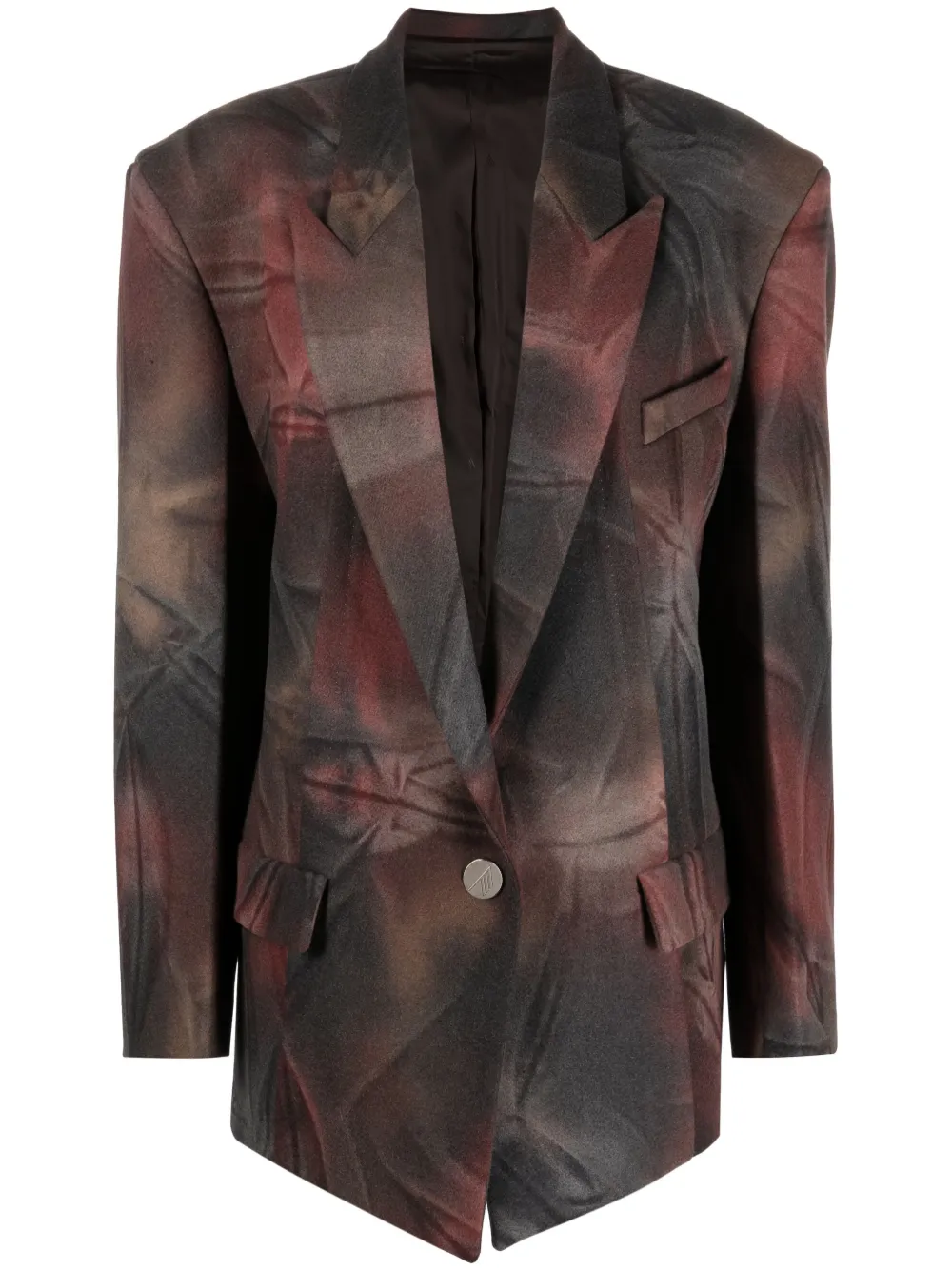 Donna The Attico Blazer Oversize Glen Con Fantasia Tie-dye 3 Donna The Attico Blazer Oversize Glen Con Fantasia Tie-dye
