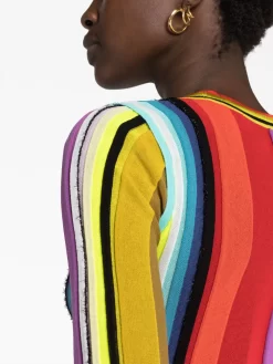 Donna Christopher John Rogers Abito Lungo A Righe Con Scollo Rotondo -Femminile Moda Negozio 20475251 50668966 1000