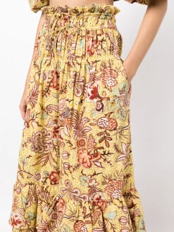 Donna Ulla Johnson Gonna Midi Acacia Calla Lily -Femminile Moda Negozio 20601863 50568090 1000